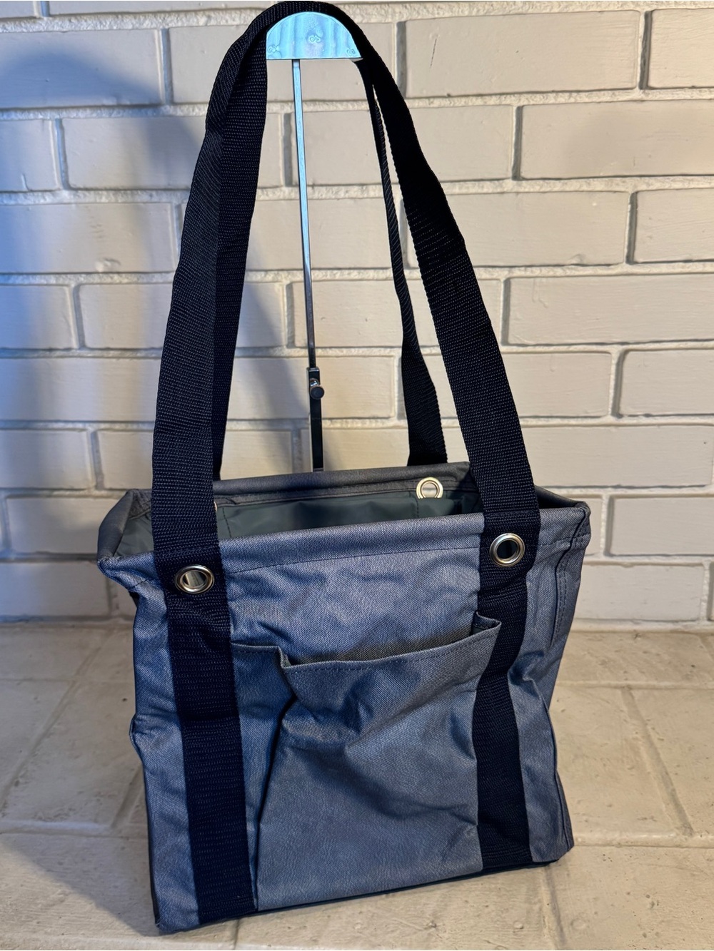 Thirty-One Tiny Utility Tote in Distressed Denim | Collapsible Storage Caddy